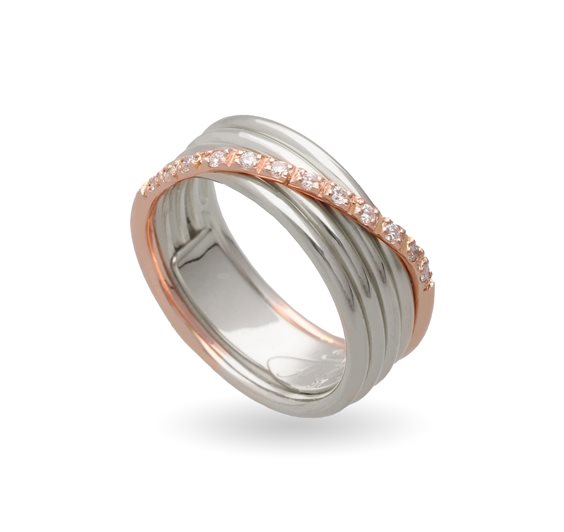 Ring Rubinia Woman Prezioso Collection Filo Della Vita in Silver Diamante AN05ARBT - AN05ARBT